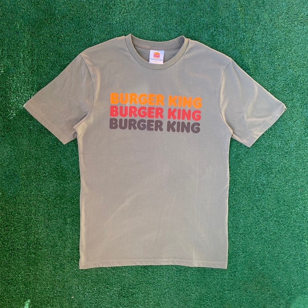 Vintage Burger King Logo Tee in Brown with Retro Print